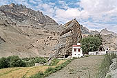 Ladakh - Mulbekh, rock carved relief of Maitreya Buddha